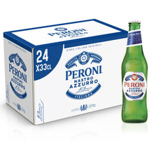 Carica l&#39;immagine nel visualizzatore di Gallery, Peroni Nastro Azzurro, Cassa con 24 Bottiglie di Birra da 33 cl, Birra Premium Lager a Bassa Fermentazione, Gusto Secco e Rinfrescante, Gradazione Alcolica 5% Vol
