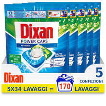 Carica l'immagine nel visualizzatore di Gallery, Dixan Power Caps Classico, Detersivo Lavatrice in Capsule, Confezione da 5 x 34 lavaggi
