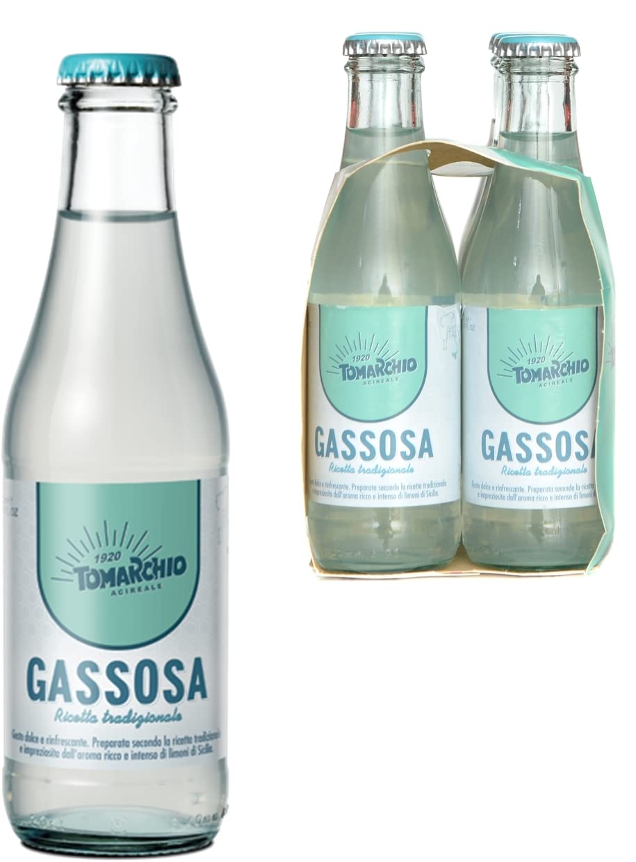 Sicilia Bedda - BIBITE TOMARCHIO IN BOTTIGLIA VETRO - Prodotto 100% Siciliano (24 Bottiglie Gazzosa)