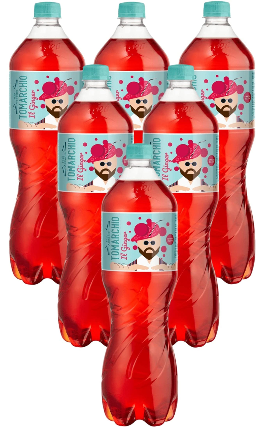 Sicilia Bedda - BIBITE TOMARCHIO - Bibite Siciliane - Spuma, Arancia Rossa, Aranciata, Chinotto, Ginger - Altissima Qualità (GINGER 6X1.25)