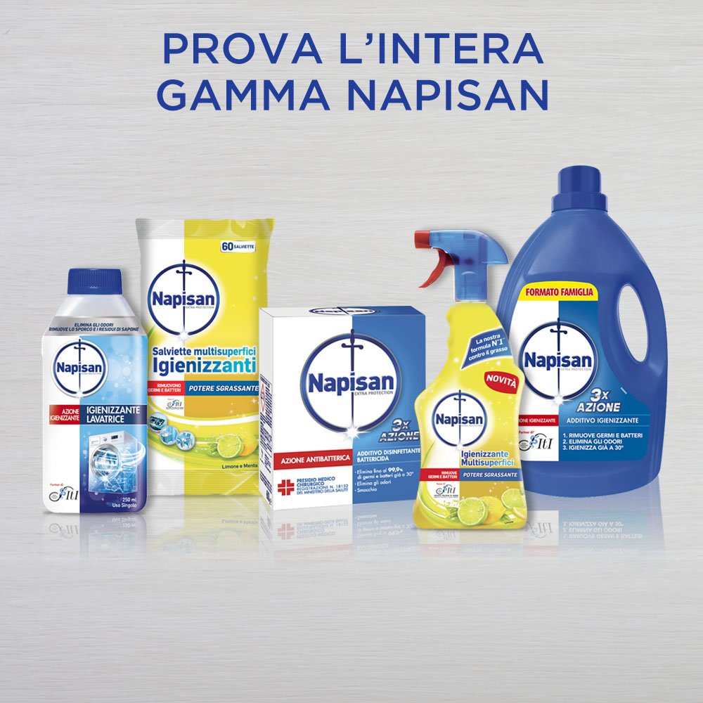 Napisan Igienizzante Liquido, 1200 ml, Confezione da 2