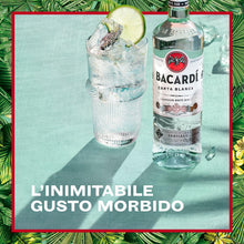 Carica l&#39;immagine nel visualizzatore di Gallery, BACARDÍ Carta Blanca White Rum, iconico rum bianco dei Caraibi, ideale per i cocktail, Vol. 37,5%, 100 cl / 1 L
