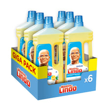 Carica l&#39;immagine nel visualizzatore di Gallery, Mastro Lindo Detersivo Pavimenti Limone, Maxi Formato 6 Pezzi da 950 Ml, 5.7 L
