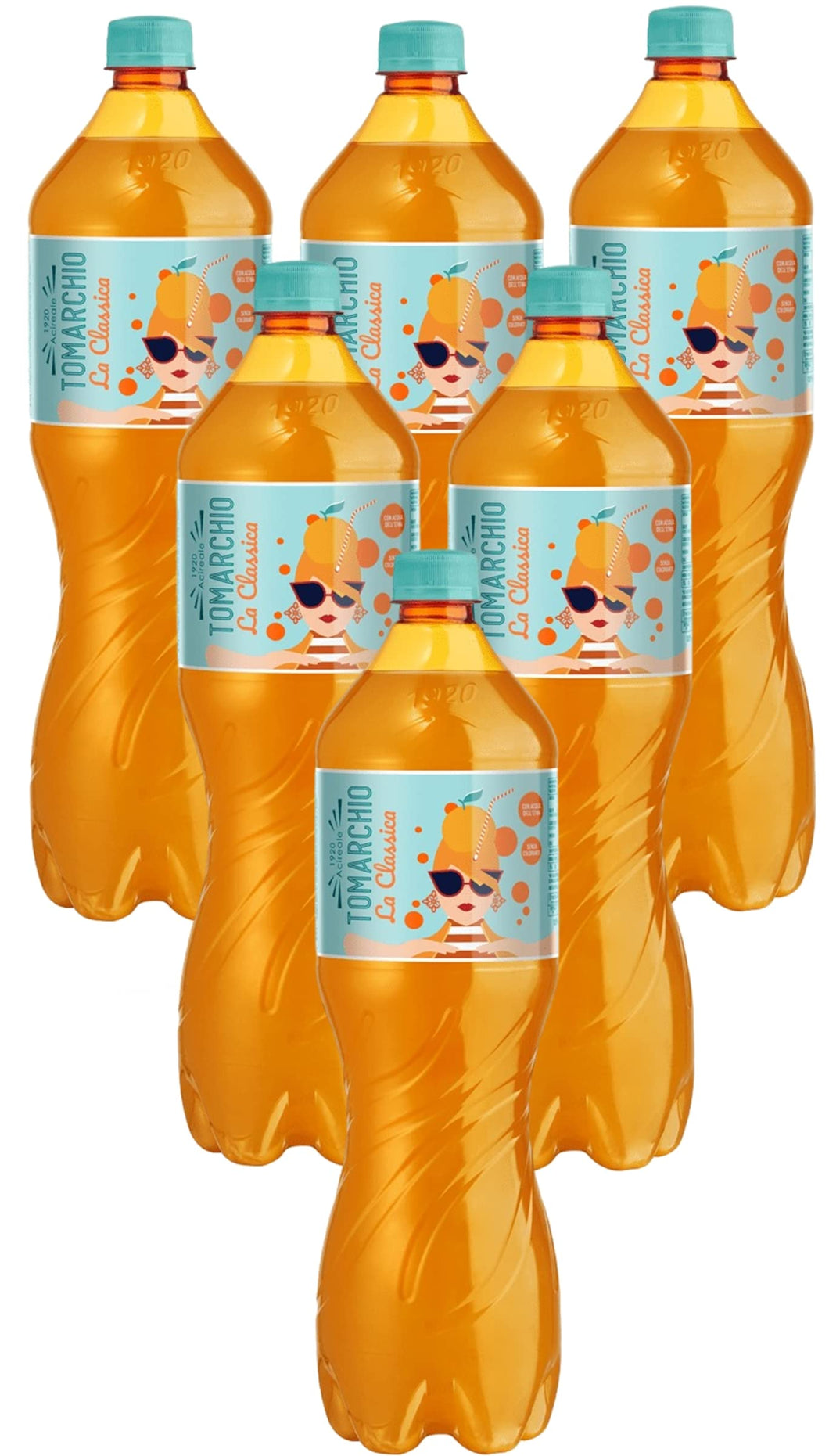 Sicilia Bedda - BIBITE TOMARCHIO - Bibite Siciliane - Spuma, Arancia Rossa, Aranciata, Chinotto, Ginger - Altissima Qualità (ARANCIATA 6X1.25)