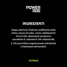 Carica l&#39;immagine nel visualizzatore di Gallery, Powerade Citrus Sport Drink – 12 Bottiglie da 500 ml, Bevanda Isotonica, Bottiglia Ergonomica in PET 100% Riciclabile con Tappo Sport, Soluzione di Carboidrati e Elettroliti
