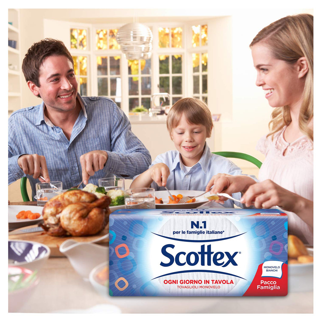 Scottex Tovaglioli Monovelo Formato Scorta Salvaspazio, 10 Confezioni da 288 Tovaglioli
