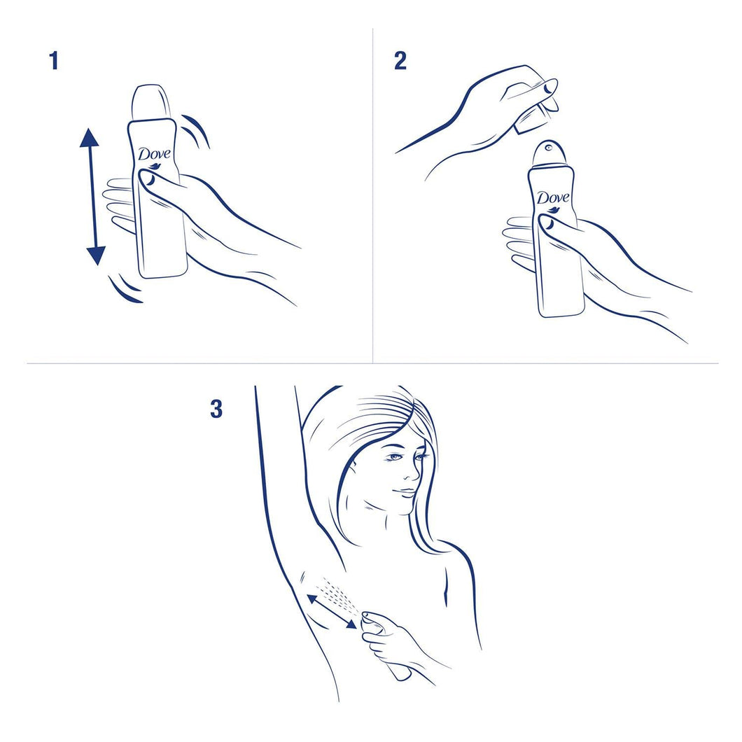 Dove Deodorante spray originale, confezione da 6 (6 x 150 ml)