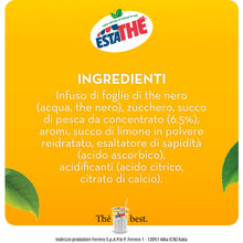 Carica l&#39;immagine nel visualizzatore di Gallery, Estathé Pesca - The Freddo con Vero Infuso di Foglie di The e Succo di Pesca, Bevanda Analcolica Senza Glutine, 72 Bicchierini da 200 ml
