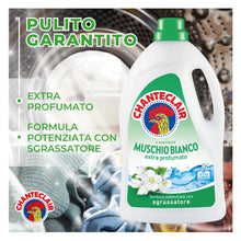 Carica l&#39;immagine nel visualizzatore di Gallery, Chanteclair - Detersivo per Lavatrice, Profumo Muschio Bianco, Formula Concentrata, con Vero Sgrassatore - 3 Flaconi da 1260 ml
