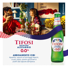 Carica l&#39;immagine nel visualizzatore di Gallery, Peroni Nastro Azzurro 0.0 Edizione Speciale Tifosi Birra Analcolica Premium Lager, Cassa Birra con 12 Birre in Bottiglia da 33 cl, 3.96 L, Gusto Secco e Rinfrescante, Zero Alcol
