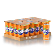 Carica l'immagine nel visualizzatore di Gallery, Fanta Original Gusto di Arancia – 24 Lattine da 330 ml, con Succo di Arance Italiane, Senza Aggiunta di Conservanti, Lattina 100% riciclabile, Gusto Rinfrescante, Bevanda Analcolica Frizzante
