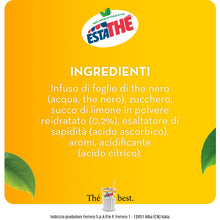 Carica l&#39;immagine nel visualizzatore di Gallery, Estathé Limone - The Freddo con Vero Infuso di Foglie di The e Succo di Limone, Bevanda Analcolica Senza Glutine, 12 Bottiglie da 400 ml
