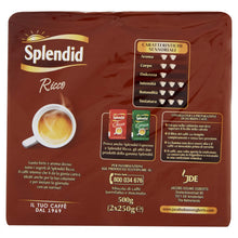 Carica l&#39;immagine nel visualizzatore di Gallery, Splendid - Caffè Macinato Gusto Ricco - Miscela Caffè per Moka - 8 confezioni Bipack da 250 gr (Totale 4 Kg)

