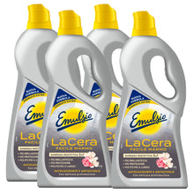 Carica l&#39;immagine nel visualizzatore di Gallery, Emulsio La Cera Facile Marmo Autolucidante per Pavimenti Formula Professionale Barriera 3in1 Protezione Brillantezza e Pulizia - 4 Flaconi da 725ml ognuno
