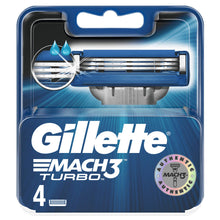 Carica l&#39;immagine nel visualizzatore di Gallery, Gillette Mach3 Turbo Lamette di Ricambio per Rasoio, 4 Pezzi
