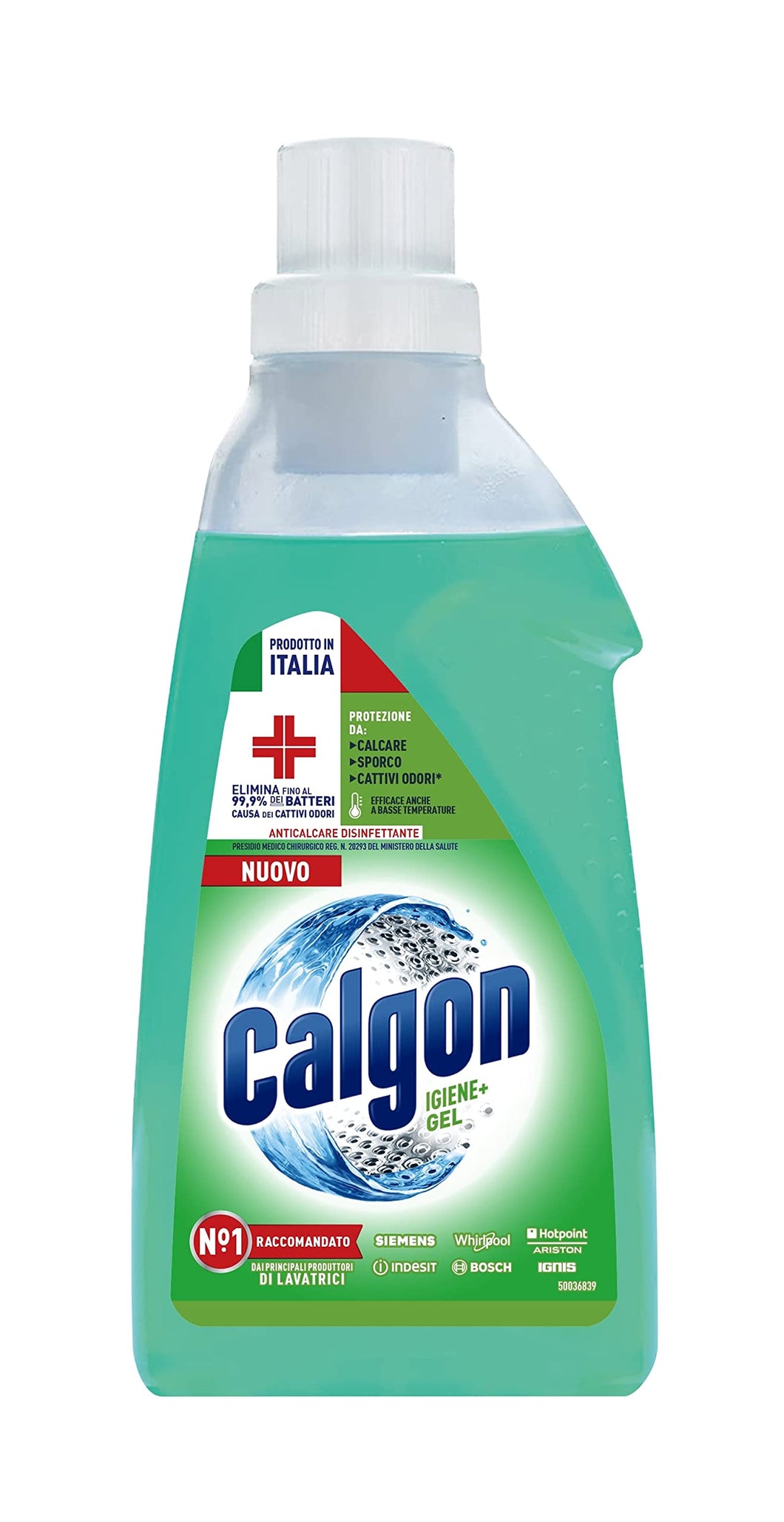 Calgon Igiene+ Gel Anticalcare, Additivo Anticalare per Lavatrici, 750ml di Anticalcare Disinfettante