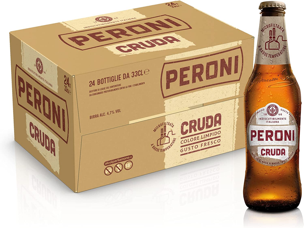 Birra Cruda Lager Non Pastorizzata, Cassa Birra Con 24 Birre in Bottiglia Da 33