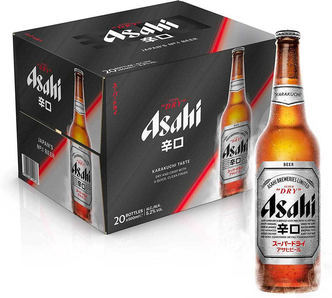 Birra Premium Dry Lager, Cassa Birra Con 20 Birre in Bottiglia Da 50 Cl, 10 L, B