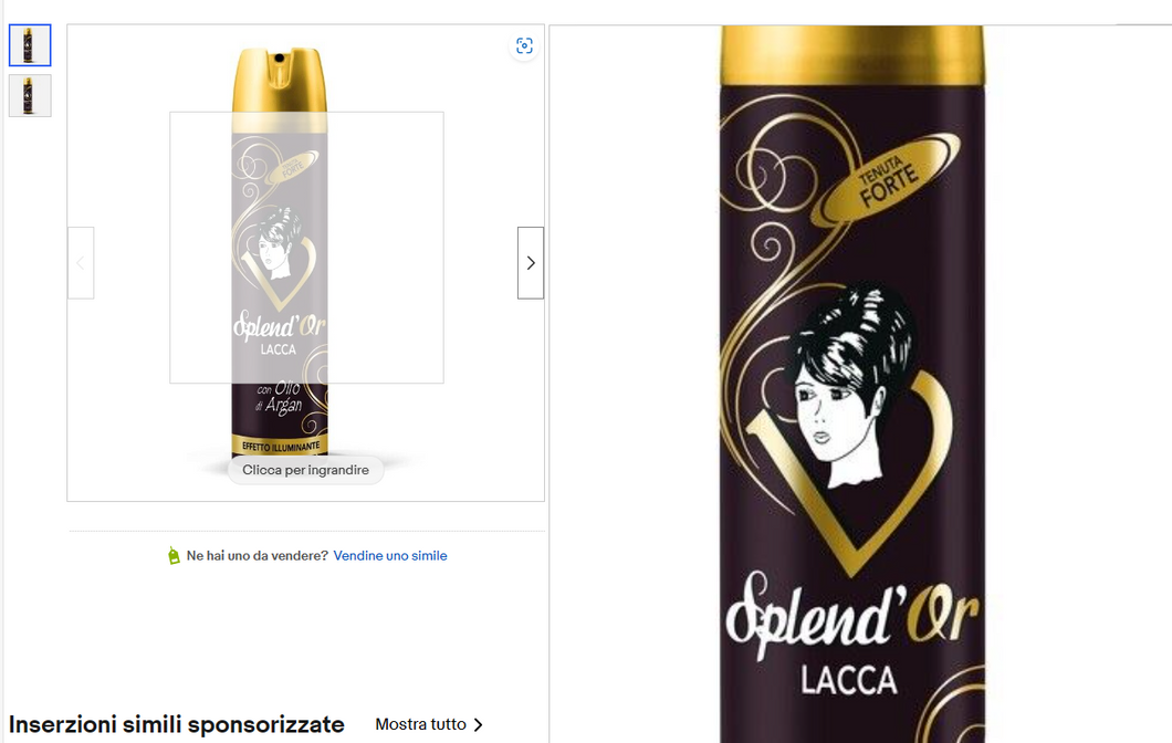 SPLENDOR Laca Todas Aceite Argan Efecto Iluminador 400ML X 6 Unidades