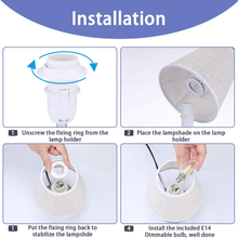 Carica l&#39;immagine nel visualizzatore di Gallery, 2 Pezzi Lampada Da Comodino Touch Dimmerabile Lampada Da Tavolo LED Paralume in
