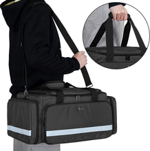 Carica l'immagine nel visualizzatore di Gallery, Borsa Primo Soccorso Vuota Nero, Borsa per Infermiere Borsa Emergenza per Kit E
