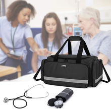 Carica l'immagine nel visualizzatore di Gallery, Borsa Primo Soccorso Vuota Nero, Borsa per Infermiere Borsa Emergenza per Kit E
