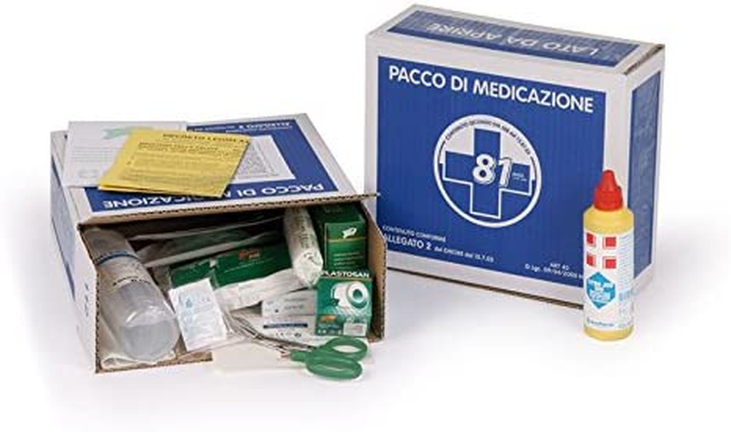 KIT REINTEGRO Pronto Soccorso Pacchetto Di Medicazione COMPLETO DI CARTELLO PRIM