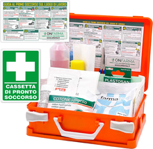 Carica l&#39;immagine nel visualizzatore di Gallery, FARMABOX1 Cassetta Medica Primo Pronto Soccorso Medica Completa Cartello Di Segn
