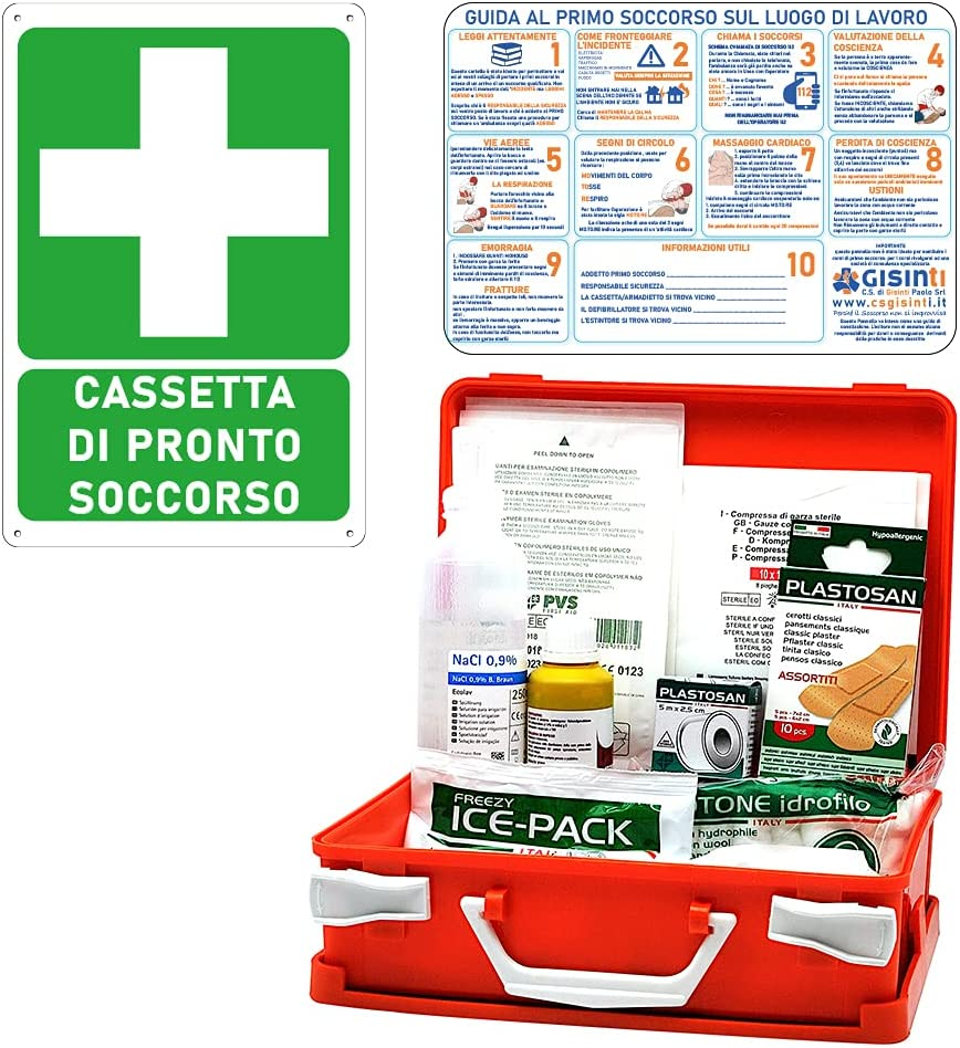 Kit Cassetta Pronto Soccorso All.2 per Aziende Sotto 3 Lavoratori Gruppo C + Car