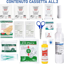 Carica l&#39;immagine nel visualizzatore di Gallery, Kit Cassetta Pronto Soccorso All.2 per Aziende Sotto 3 Lavoratori Gruppo C + Car
