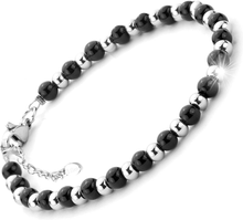 Carica l&#39;immagine nel visualizzatore di Gallery, BRACCIALE UOMO DONNA SFERE 4 MM LUNGHEZZA 18 + 3 CM ACCIAIO
