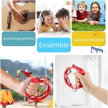Carica l&#39;immagine nel visualizzatore di Gallery, 2 Pezzi Tamburello Percussione Plastica Mini Mezza Luna, Tamburello a Mezzaluna
