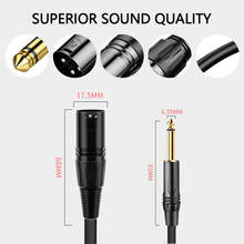 Carica l&#39;immagine nel visualizzatore di Gallery, Cavo XLR, Cavo Jack, Cavo Jack 6.3, Cavo Microfono, Cavo Audio Jack TRS Stereo D

