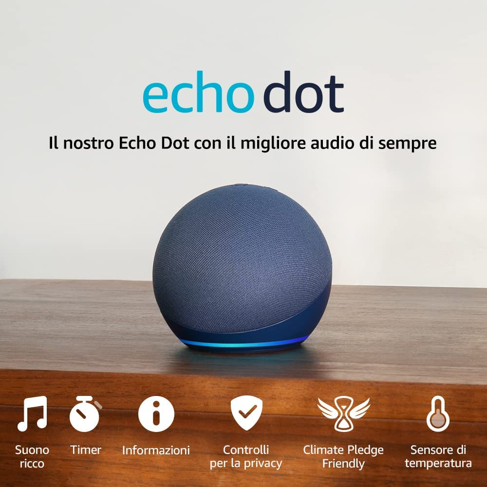 Echo Dot (5ª Generazione, Modello 2022) | Altoparlante Bluetooth Intelligente Co