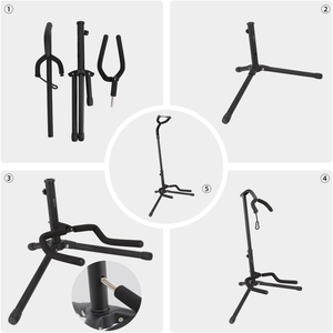 , Supporto per Chitarra, Rack per Chitarra Pieghevole E Regolabile, per Chitarre