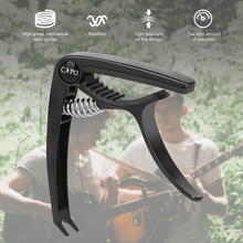 Carica l&#39;immagine nel visualizzatore di Gallery, Professional Capotasto Chitarra Alloy Capo,Universale Nero Capo Zinc Alloy per C
