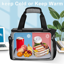 Carica l&#39;immagine nel visualizzatore di Gallery, Borsa Frigo Pranzo, Isolato Lunch Cooler Bag Pranzo Al Sacco, Grande Thermal Pra
