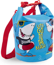 Carica l'immagine nel visualizzatore di Gallery, Zaino Impermeabile Mare per Bambini - Dry Bag Bimbo Azzurro Blu Regolabile Con C
