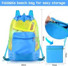 Carica l&#39;immagine nel visualizzatore di Gallery, Borsa Da Spiaggia, Rete Giochi Mare, Borsa Porta Giochi Da Spiaggia, Borsa Grand
