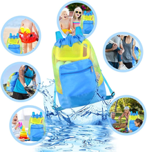 Carica l&#39;immagine nel visualizzatore di Gallery, Borsa Da Spiaggia, Rete Giochi Mare, Borsa Porta Giochi Da Spiaggia, Borsa Grand
