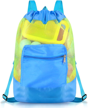 Carica l&#39;immagine nel visualizzatore di Gallery, Borsa Da Spiaggia, Rete Giochi Mare, Borsa Porta Giochi Da Spiaggia, Borsa Grand
