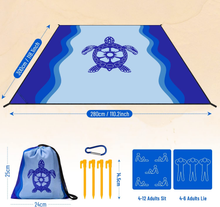 Carica l&#39;immagine nel visualizzatore di Gallery, Coperta Da Spiaggia, Coperta Picnic Impermeabile Grande 280X300Cm Portatile Telo
