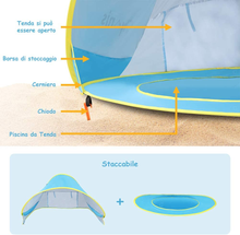 Carica l'immagine nel visualizzatore di Gallery, Tenda Da Spiaggia Bambini Tenda Bambini Pop up Con Mini Piscina Tenda per Neonat
