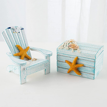Carica l&#39;immagine nel visualizzatore di Gallery, Sedia Da Spiaggia Ornamento, 2 Pcs Sedie in Miniatura Da Spiaggia, Decorazioni M
