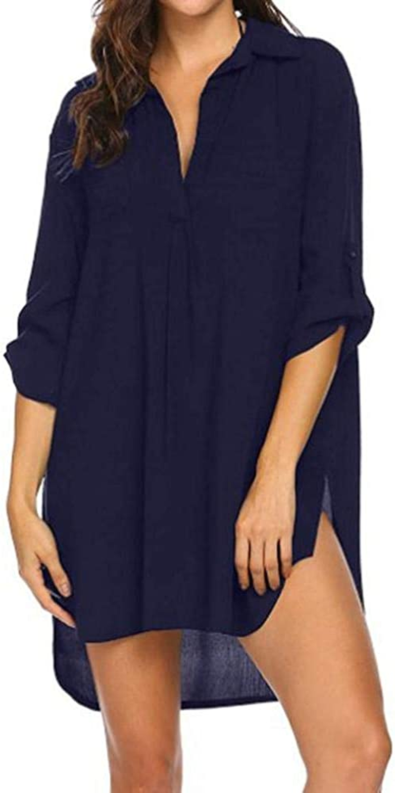 Abito Da Spiaggia Donna Copricostume Donna Mare Copri Bikini Donna Camicia Abito