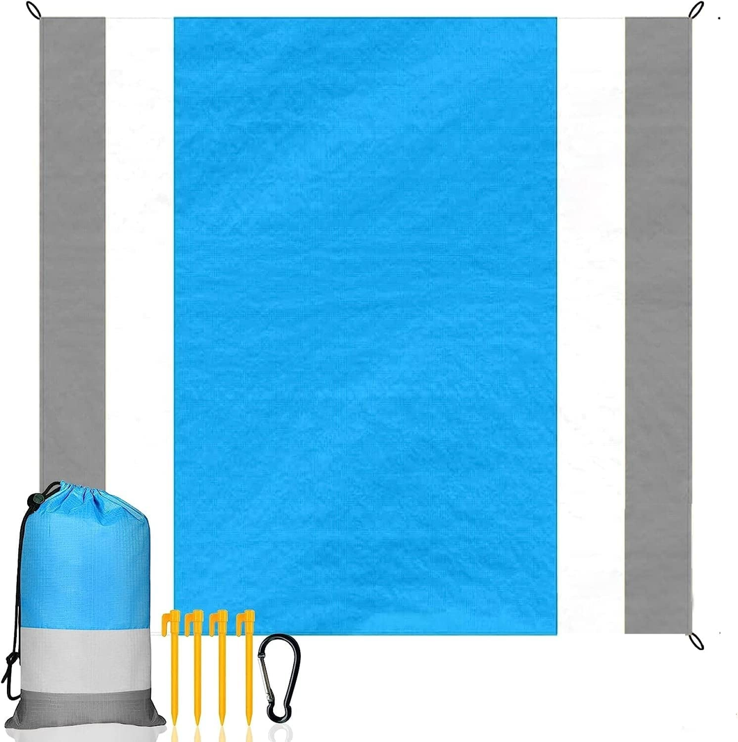 Coperta Da Spiaggia, Coperta Picnic Impermeabile Con 4 Picchetti, 200X210Cm Tend