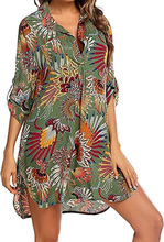 Carica l&#39;immagine nel visualizzatore di Gallery, Abito Da Spiaggia Donna Copricostume Donna Mare Copri Bikini Donna Camicia Abito
