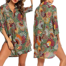 Carica l&#39;immagine nel visualizzatore di Gallery, Abito Da Spiaggia Donna Copricostume Donna Mare Copri Bikini Donna Camicia Abito
