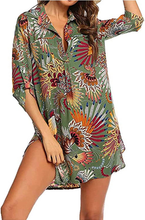 Carica l&#39;immagine nel visualizzatore di Gallery, Abito Da Spiaggia Donna Copricostume Donna Mare Copri Bikini Donna Camicia Abito
