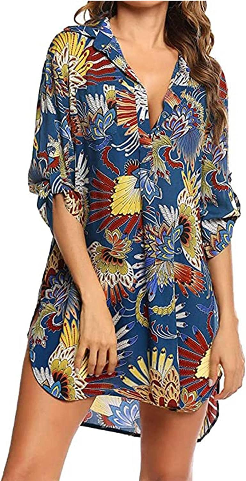 Abito Da Spiaggia Donna Copricostume Donna Mare Copri Bikini Donna Camicia Abito